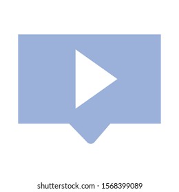frame with play button on white background vector illustration design