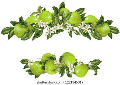 Frame with pomelo fruit and flowers in vector illustration graphic design
