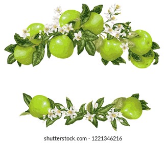 Frame with pomelo fruit and flowers in vector illustration