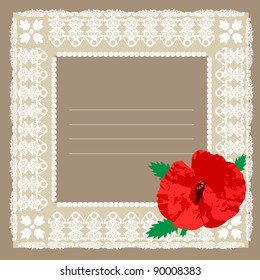 frame and poppy vector