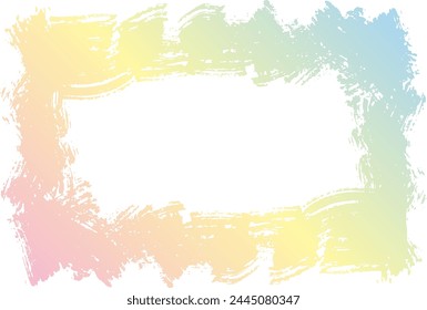 Frame for postcards with brush-drawn decorative border.