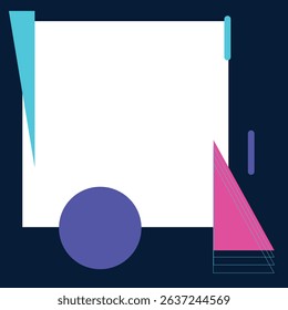 frame poster flat design illustration template