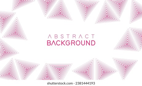 Frame Premium background 3d magenta line geometric shape isolated in white color. Minimal geometric. Modern futuristic graphic design element. 