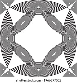 frame project intersections abstract arabesque black on transparent background designer cut