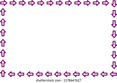 Frame of purple arrows.