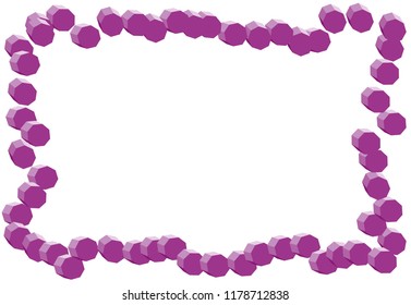 Frame of purple cylinders.