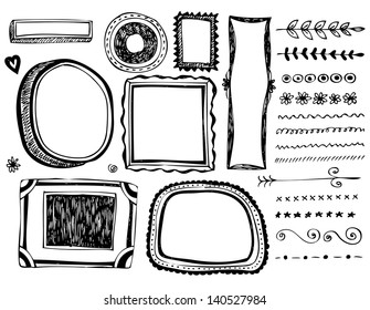 frame question divider doodle mark doodle frames and design elements frame question divider doodle mark line classic white vegetation flower star group community black edge pile single leaf sign heart