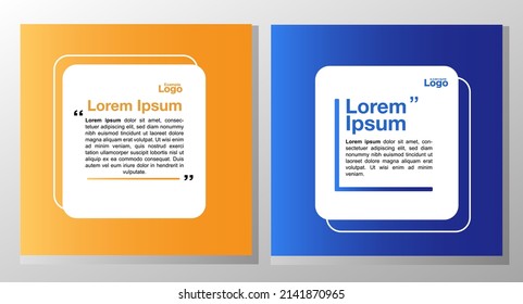 Frame Quote Design, Frame Border Design, Border, Shape, Blue and Yellow
