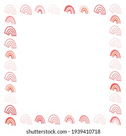 frame with rainbow pattern simple doodle image