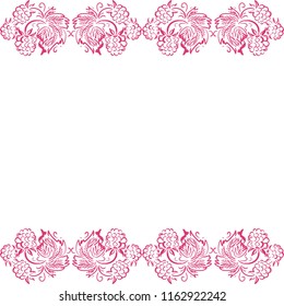Frame of raspberry. Vector illustration