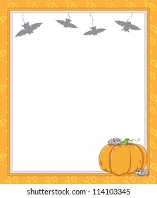 Frame with rats and pumpkin