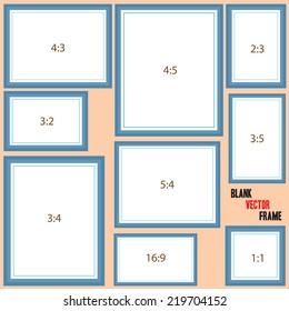 Frame ready various proportions vector design