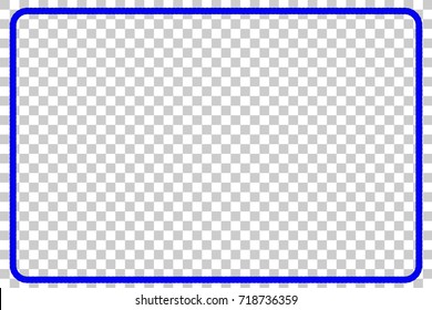 Frame from rectangle blue rope for Your Element Design at Transparent Effect Background
