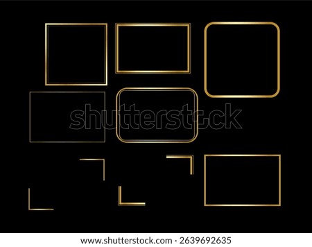 Frame rectangle border illustration, Vector design elements.