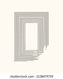 frame rectangle  half  strokes vector illustration