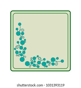 Frame rectangle of twig card. Fashion graphic background. Modern stylish abstract texture. Colorful template for prints, textiles, wrapping, wallpaper, card. Design element. Vector illustration