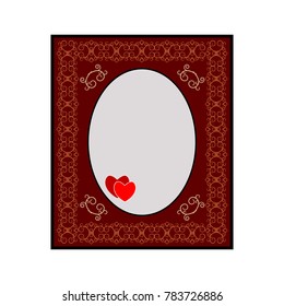 Frame rectangle of twig card. Fashion graphic background design. Modern stylish abstract texture. Colorful template for prints, textiles, wrapping, wallpaper, etc. Design element. Vector illustration