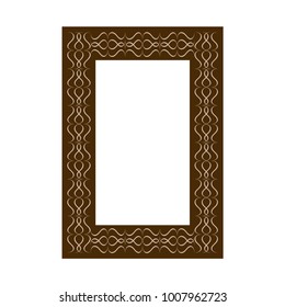 Frame rectangle of twig and heart card. Fashion graphic background. Modern stylish abstract texture. Colorful template for prints, textiles, wrapping, wallpaper. Design element. Vector illustration