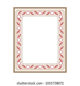 Frame rectangle of wavy line and heart. Fashion graphic background. Modern stylish abstract texture. Colorful template for prints, textiles, wrapping, photo. Design element. Vector illustration
