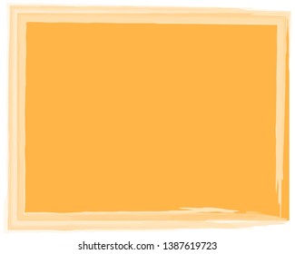 frame rectangle yellow, Grunge brush vector hand drawn icon. Repeated irregular strokes with polka dots and a brush. Model trends drawn by hand. Grunge, sketch, watercolor, spray paint. Modern vector