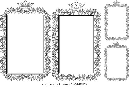 frame rectangular with crown