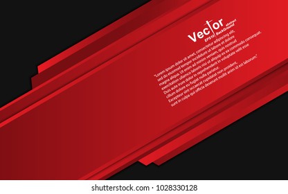 frame red black board tilted deep overlap art dimension concept background
