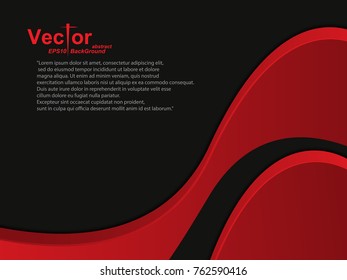 frame red black curve abstract futuristic vector design background