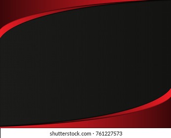 frame red black line curve round abstract background