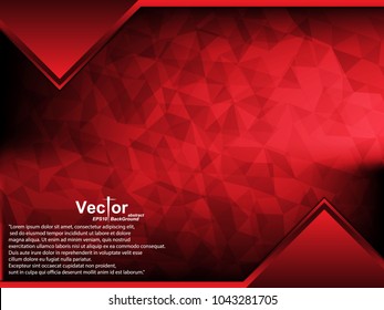 frame red black polygon abstract triangle deep overlap background concept