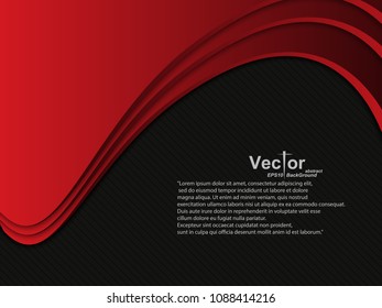 frame red curve wave deep overlap dimension art black background