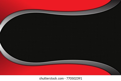 frame red grey curve metallic grid abstract background layout concept art