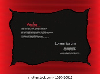 frame red grunge board black abstract background 