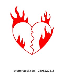 Frame red heart vector design
