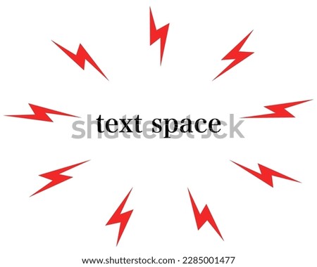 A frame of red lightning that spreads radially.