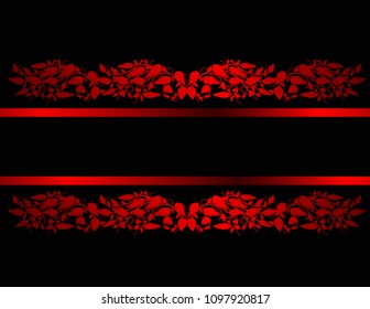 Frame red ornaments