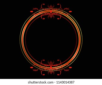 Frame red with pattern