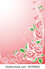 frame from red rose on red background