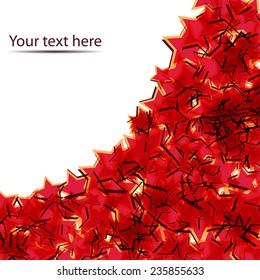 frame with red stars for your text