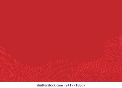 El Resumen Del Patrón Sobre El Fondo De Las Ondas De La Partícula De Tecnología Roja De Marco. Partícula. Ilustración vectorial. Minimalista. Cartel. Fondo