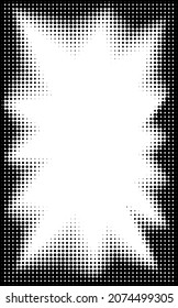 A frame retro pop art half tone border background texture