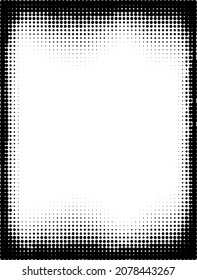 A frame retro pop art half tone border background texture