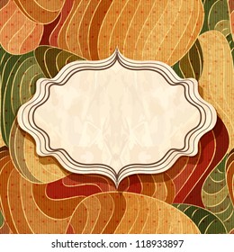 Frame in retro seamless background.