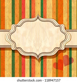 Frame in retro seamless background.