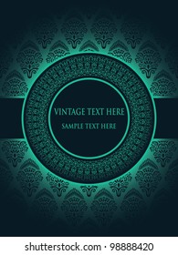frame with retro seamless pattern