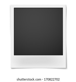 Frame of retro square photo isolated on white background. Template photo design.