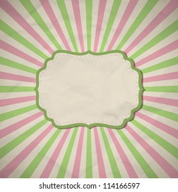 The frame in  retro stile. Vector  illustration.