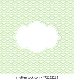 Frame in retro style on seamless background. Vector illustration.
