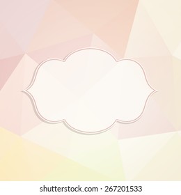 Frame in retro style on a triangle background. Vector illustration. Eps 10