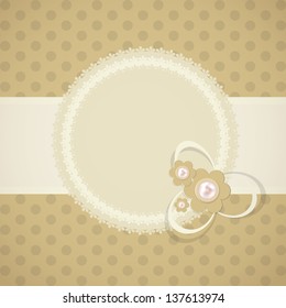 Frame in retro vintage background. Vector illustration.