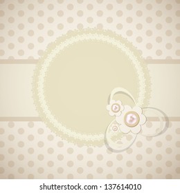 Frame in retro vintage background. Vector illustration.